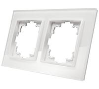 Cadre en verre FLAIR, double, blanc, cadre en verre