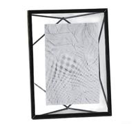 Cadre en verre flottant en métal avec chevalet pour présenter des photos et des présentations d'art (noir diamant - 6)