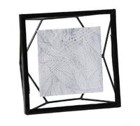 Cadre en verre flottant en métal avec chevalet pour présenter des photos et des présentations d'art (triangle doré - 7)