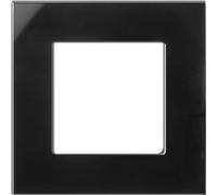 Maclean MCE730B Glasrahmen Panel 86x86mm für Steckdose Modulare Wandsteckdose Unterputzdose Wanddose Einbaudose Unterputz Montage (Glasrahmen für Steckdose, Schwarz)