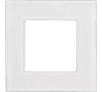 Maclean MCE730W Glasrahmen Panel 86x86mm für Steckdose Modulare Wandsteckdose Unterputzdose Wanddose Einbaudose Unterputz Montage (Glasrahmen für Steckdose, Weiß)