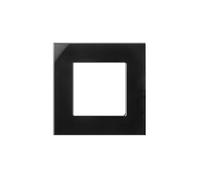 Cadre en verre - MCE730B - Panneau 86x86mm pour prise de courant murale - modulaire - encastrable - noir