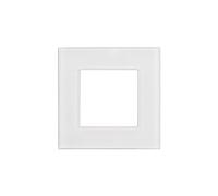 Cadre en verre - MCE730W- Panneau 86x86mm pour prise de courant murale - modulaire - encastrable - blanc
