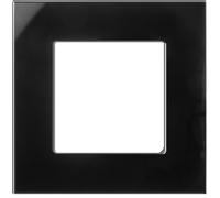 Cadre en verre Panneau 86x86mm pour prise de courant Prise murale modulaire Prise encastrée Prise murale encastrable Montage encastré (Cadre en verre pour prise de courant, noir)