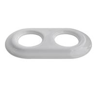 Cadre encastrable 2 éléments porcelaine blanche