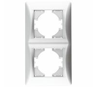 Cadre encastrable - Cadre vertical à 2 éléments, conçu pour les installations électriques, fabriqué en titane, robuste et élégant