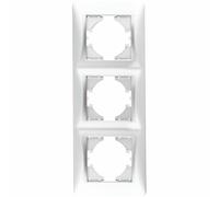 Cadre encastrable - Cadre vertical à 3 éléments, conçu en titane, idéal pour les interrupteurs et prises, élégant et durable