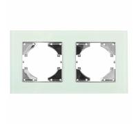 Cadre encastrable en verre naturel, 2 éléments, haute qualité, design élégant, idéal pour l'éclairage et la décoration d'espaces.