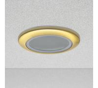 Cadre encastré de luxe pour lampe spot "Rome" (Ø93mm) - Etanche IP44 en couleur or poli