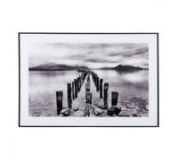 Cadre et photo d'art noir et blanc Poles in Water - Present Time - Noir -