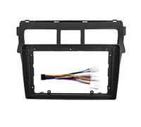Cadre Façade Cadre Radio Convient pour Toyota Yaris Vios 2006-2012 Belta Auto Stereo Dash Fascia 2 Din Android Head Unit Car Radio Frame Kit(Frame an Cord-A)