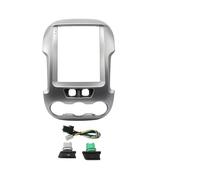Cadre Façade D'autoradio 9.7 Pouces 2 Din pour Ford pour Ranger 2012-2015 Style Cadre Multimédia Lecteur Vidéo Navigation DVD Panneau Garniture Autoradio Fascias(Silver -Cord)