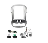 Cadre Façade D'autoradio 9.7 Pouces 2 Din pour Ford pour Ranger 2012-2015 Style Cadre Multimédia Lecteur Vidéo Navigation DVD Panneau Garniture Autoradio Fascias(Silver Full Set)