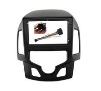 Cadre Façade D'autoradio pour Hyundai pour I30 2008 2009 2010 2011 AT/MT AC Double Din Cadre DVD 9 Pouces Audio Raccord Adaptateur Panneau Tableau Bord Fascia(AT)