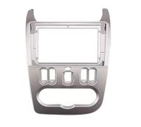 cadre façade stéréo Pour Dacia Pour Logan 2008 2009 2010 2011-2012 Double Din Radio Fascia Cadre Panneau Tableau Bord Garniture 2 Din Autoradio Fascia(Cadre uniquement - argent)