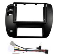 Cadre Façade Structures pour tableaux de bord Convient pour Nissan Patrol 1997-2005. Installation du panneau de tableau bord, plaque frontale, kit cadre d'autoradio 2 DIN 9 pouces(Black LHD-cable)