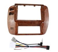 Cadre Façade Structures pour tableaux de bord Convient pour Nissan Patrol 1997-2005. Installation du panneau de tableau bord, plaque frontale, kit cadre d'autoradio 2 DIN 9 pouces(Mahogany LHD-cable)