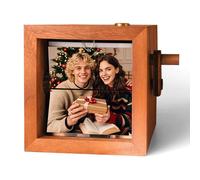 Cadre Flipbook Personnalisé à Manivelle - Album Photo Mécanique Animé - Cadeau Unique pour Femme, Homme, Couple, Maman & Famille - Décoration Bureau & Maison (Couleur 2)