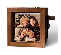 Cadre Flipbook Personnalisé à Manivelle - Album Photo Mécanique Animé - Cadeau Unique pour Femme, Homme, Couple, Maman & Famille - Décoration Bureau & Maison (Couleur 1)