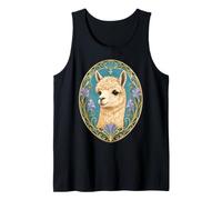 Cadre Floral Vintage en alpaga Portrait Art Nouveau Débardeur