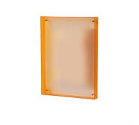 Cadre flottant minimaliste en acrylique pour photos, prend en charge les formats horizontaux et verticaux, autoportant pour une pose facile (orange)