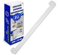 Cadre Frontal pour Etagère du Frigo Longueur 474 mm avec Code Original C00144362 C00506365 pour Indesit pour Ariston 482000022983 pour Whirlpool - MADE IN EU - Garantie de 10 Ans - MONTERAL