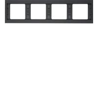 Cadre HAGER K1 - 4 rangées - Anthracite - 300 mm