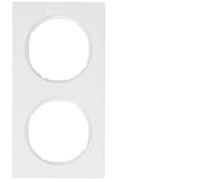 Cadre - HAGER R.3 - R3 - 2 éléments - Blanc polaire brillant