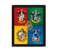 Pyramid International Cadre lenticulaire 3D Harry Potter Emblèmes 25,5 x 20,5 cm Licence officielle