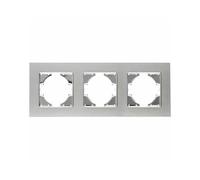 Cadre horizontal à 3 éléments dans une élégante finition en aluminium argenté, idéal pour mettre en valeur vos espaces. Parfait pour toute décoration et facile à installer. Durabilité et style en un.