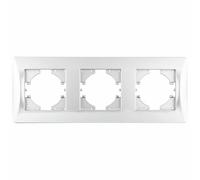 Cadre horizontal à trois modules en titane, idéal pour les applications électriques et décoratives, son design encastré allie élégance et fonctionnalité, modernisant vos espaces intérieurs.