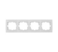 Cadre horizontal blanc de la série Europa, conçu pour afficher 4 éléments. Dimensions de 296 x 81 x 10 mm, idéal pour n'importe quel espace. Mettez en valeur vos souvenirs avec élégance.