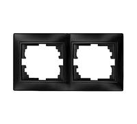 Cadre horizontal pour 2 éléments en élégant graphite. Dimensions : 154 x 81 x 10 mm. Idéal pour la série Europe, modèle ERP72NGU. Parfait pour vos projets de conception.