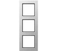 Cadre Jung AC583AL - 3 positions, horizontal et vertical, plastique, aluminium