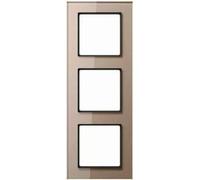 Cadre Jung AC583GLCH 3 positions, horizontal et vertical, verre, IP20, champa...