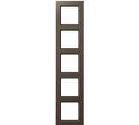 Cadre Jung AC585MO - 5 positions, horizontal et vertical, plastique, IP20, moka