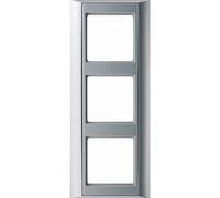 Cadre Jung AP583AL 3 positions, horizontal et vertical, thermoplastique, alum...