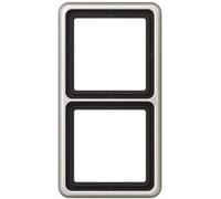 Cadre Jung CD582PT - 2 positions, horizontal et vertical, métal, platine neuf