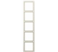 Cadre Jung CD585W - 5 positions, horizontal/perpendiculaire, plastique, IP44,...