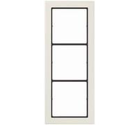 Cadre Jung FD983W - 3 positions, horizontal et vertical, plastique, blanc crème