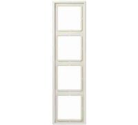 Cadre Jung LS984W - 4 voies, horizontal/vertical, plastique, IP44, blanc crème
