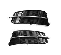 Cadre lampe brouillard Grille Paire De Caches De Phares Antibrouillard Pour Pare-chocs Avant Pour A6 C7 A6L 2015-2018 4G0807681AN 4G0807682AN(Chrome)
