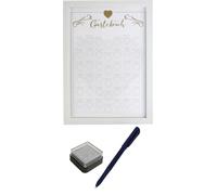 Cadre livre d'or avec tampon encreur Cadre photo mariage cadeau