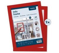 Cadre magnétique INFO FRAME, A5, rouge