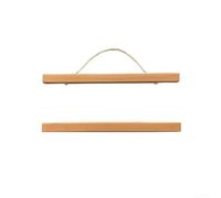 Cadre magnétique pour affiche en bois de teck avec motif de volute, cadre photo à suspendre au mur, avec chevilles magnétiques en bois pour un remplacement facile de l'affiche
