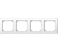 Merten Rahmen 4 voies, blanc polaire brillant 478419