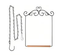 Cadre métallique Colibri - Oiseaux Swing Pet Swing Place | Garden Perch Stand Hangable, Perches avec Cheville en Bois, Swings de Jouets à Cage à Oiseaux