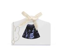 Cadre Miffy Sonogram Bamboo pour échographie (cadre décoratif pour grossesse en bambou avec nœud, souvenir affectueux du ventre rond et idée cadeau élégante pour les futurs parents)