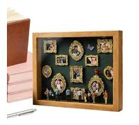 Cadre Mini Musée - Étui Photo Mémoire avec Éclairage LED - 11 Pièces Cadre Photo Miniature avec 8 Figurines,pour la , la Saint-Valentin et Les