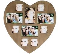 cadre multivues coeur 10 photos Changer de déco avec ce cadre pêle-mêle ""Coeur"" , Vous pouvez présenter 10 photos: 4 photos 10x15